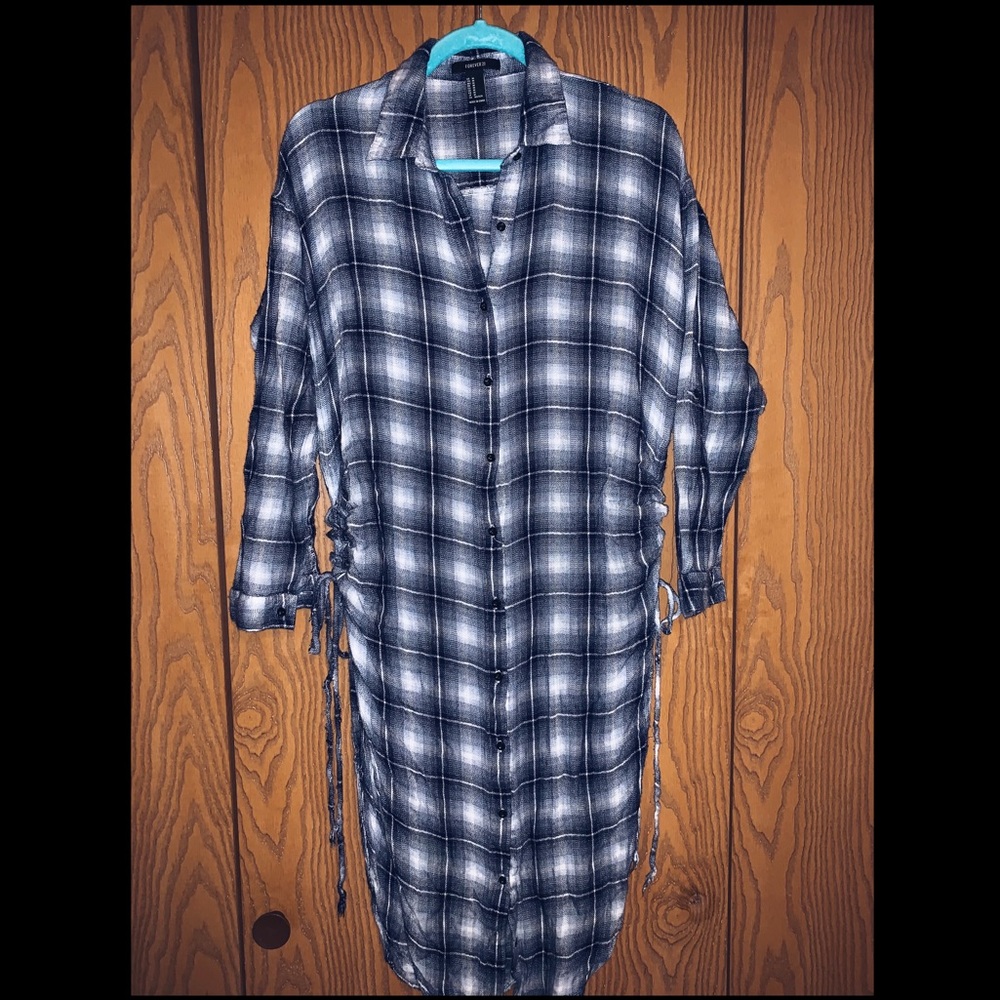 Forever 21 Flannel Button-up Dress